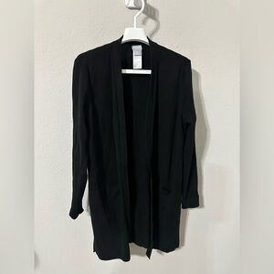 Chico's Black Open-Front Women’s Cardigan Sz1/ US Medium